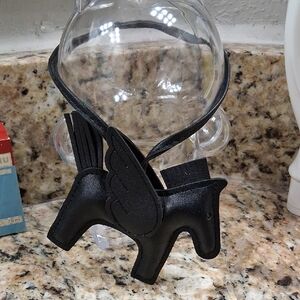 Black Leather Horse Bag Charm